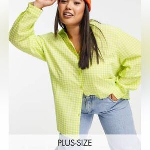 ASOS Urban Threads Green Gingham Button Down Shirt